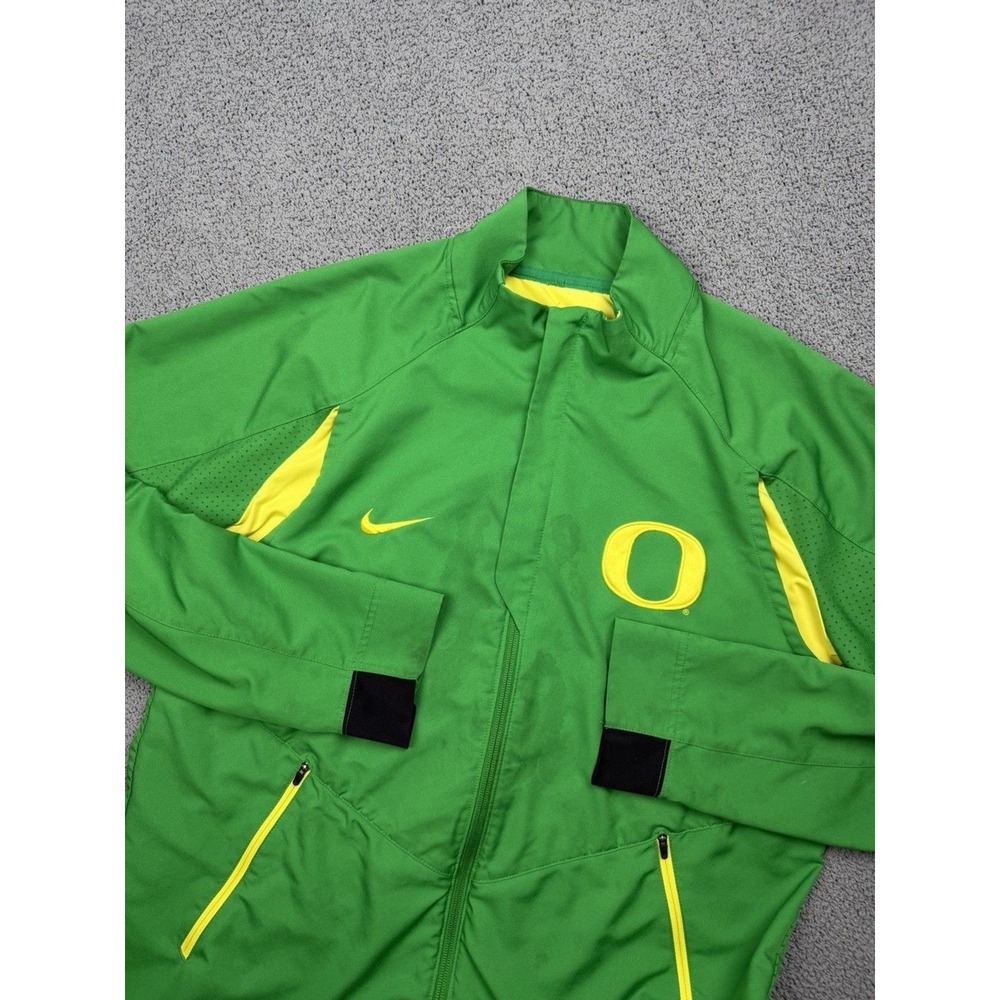 Oregon Ducks Nike Pullover Mens L Green Dri fit University 1/4 Zip Jacket